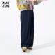 宽松纹理空气层直筒休闲裤 女士经典 素然秋季 ZUCZUG