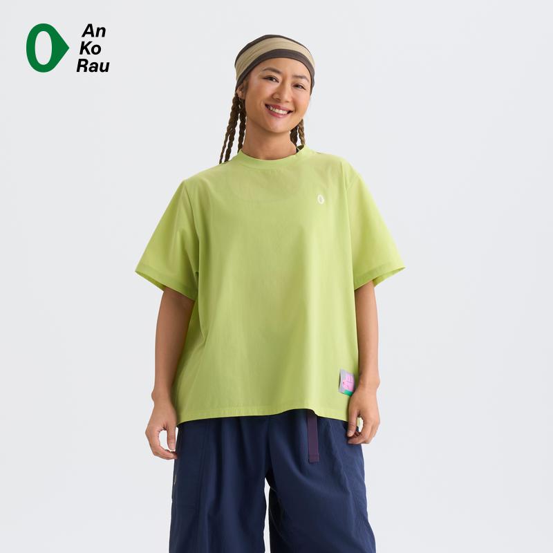 【新品】素然AnKoRau安高若25夏季女士户外穿搭图形梭织短袖T恤