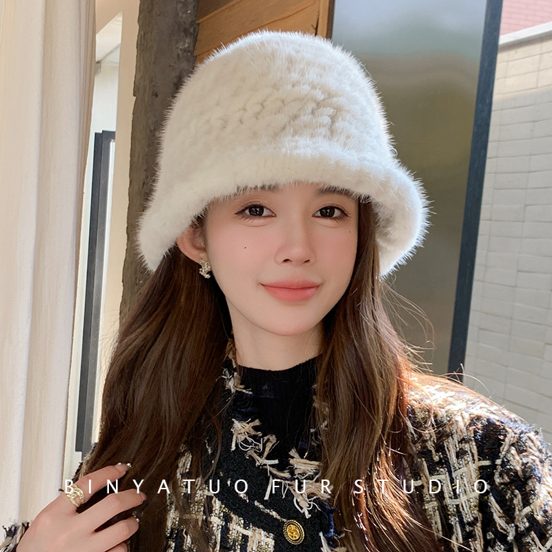 精致优雅秋冬水貂小礼帽