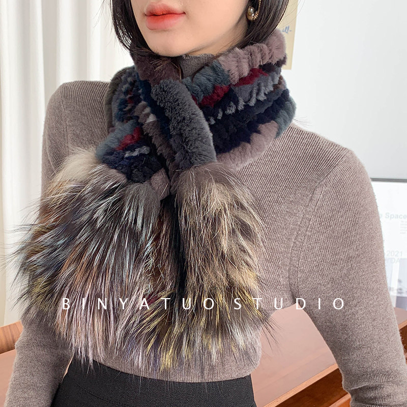 宾雅图 秋冬獭兔毛围巾韩版冬季保暖狐狸毛围巾真毛毛领中长款,服饰配件/皮带/帽子/围巾,围巾/丝巾/披肩,淘宝优惠券,粉丝福利购,淘宝优惠卷