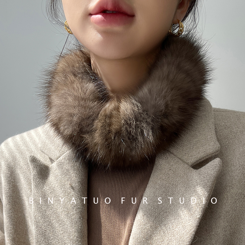 紫貂弹力脖套气质优雅