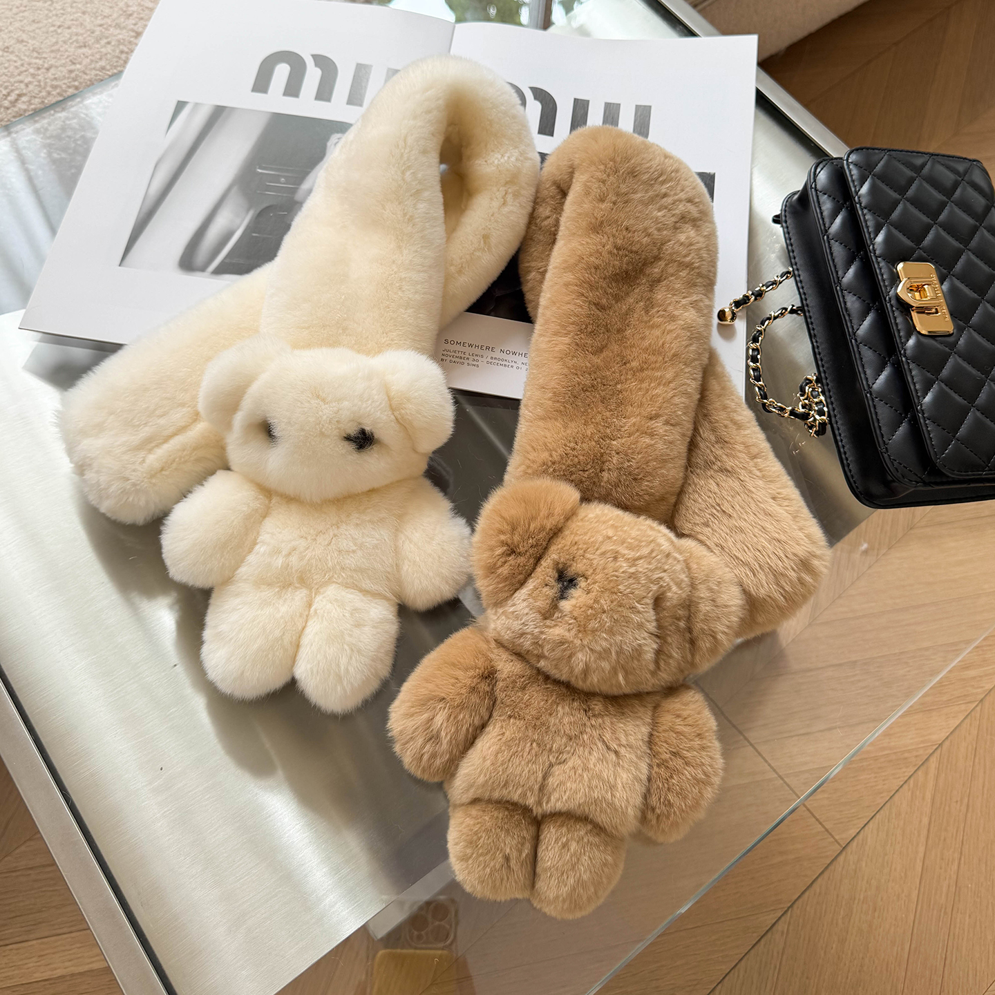 双面整皮獭兔毛可爱亲子款