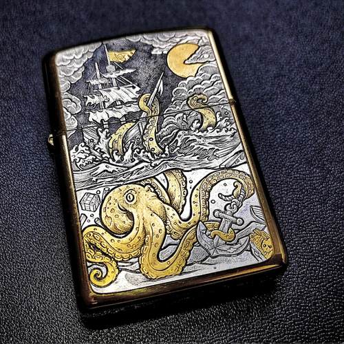 ST.Z&BLACKFIVE打火机镶金