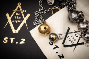 古董银币改造中号幸运铃铛金币间金St.Z Studio折子银饰RCBM01