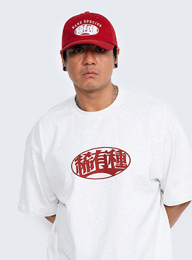 STAxMJF 联名稀有種Tee美式休闲复古宽松印花T恤