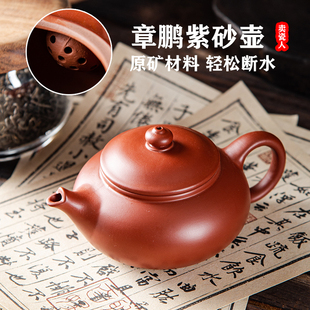 潮州大红袍紫砂壶小容量壶单壶家用功夫茶壶球孔出水泡茶壶单