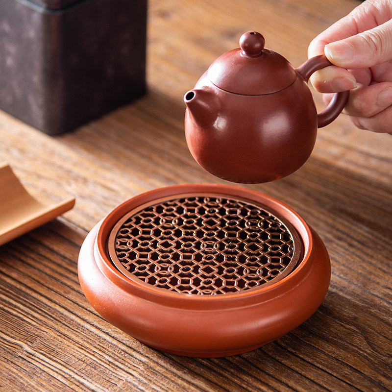 紫砂壶垫茶托壶承 圆形沥水养壶壶托 零配功夫茶具配件隔热垫底座