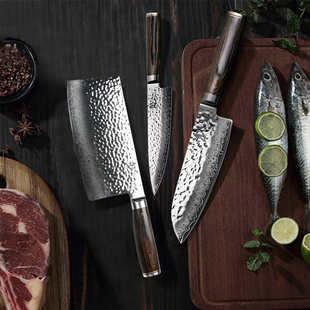 日本贝印旬刀家用菜刀大马士革钢套装 主厨刀具组合 旗舰店