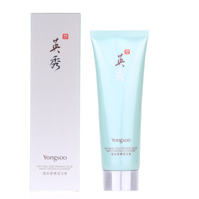 韩国Yongsoo英秀纯天然芦荟水润洁面膏专柜正品洗面奶泡沫120ml