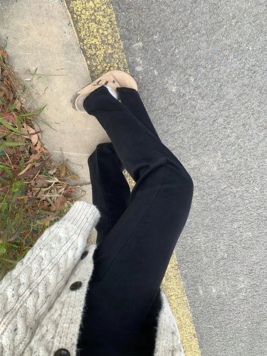 巨显瘦！！！开叉牛仔裤~