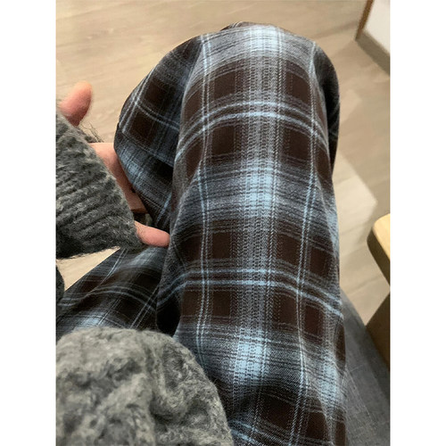 巨显瘦！秋冬还得格纹休闲裤~