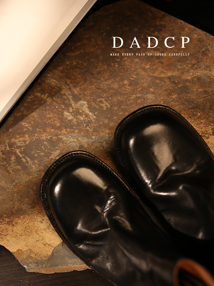 NEW SQUARE-TOE WASHED LEATHER CHELSEA MARTIN BOOTS FOR WOMEN BRITISH STYLE RETRO BOOTIES IN THE MIDDLE TUBE
