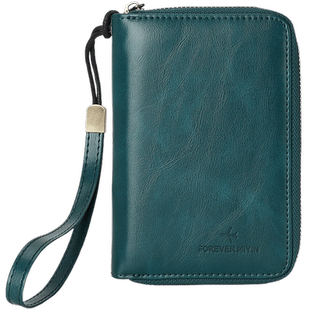 米印新款RFID防盗刷拉链旅行钱包简约护照包大容量机票收纳证件包