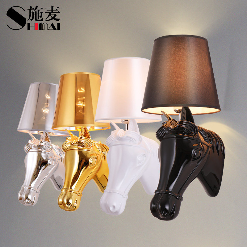 European style originality hotel a living room Restaurant bedroom Bedside lamp Corridor Aisle KTV decorate resin Ma Tau wallwatts Wall lampin the Decoration main material , Lamps , Wall lamp  category - from Buy2taobao.com to provide professional Taobao agent buy service
