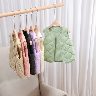 儿童羽绒内胆白鸭绒短款 马甲男童女童百搭内穿背心坎肩宝宝中小童