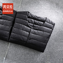 秋冬外套 内穿圆领V领薄款 轻薄羽绒服男士 无领羽绒保暖内胆大码