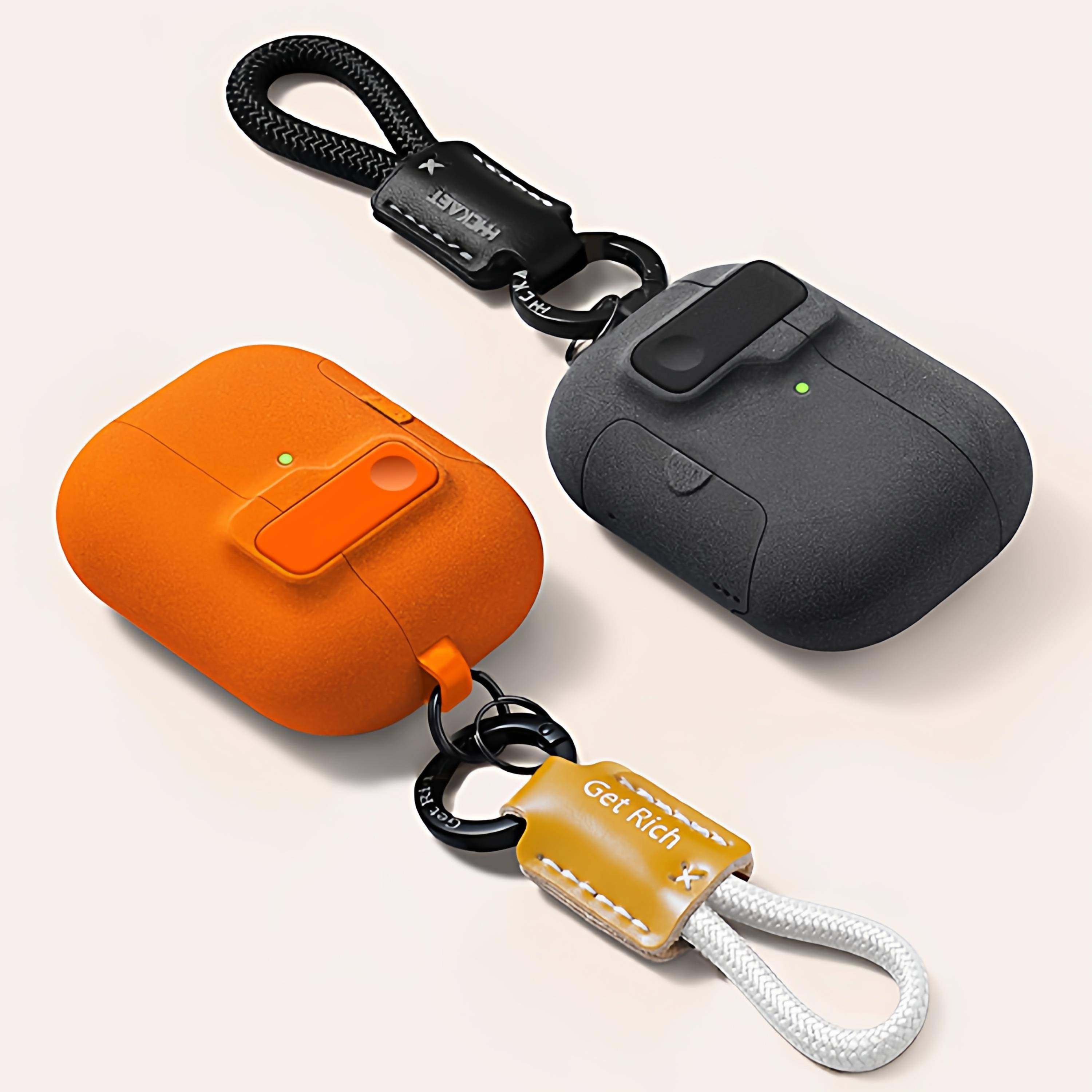 适用苹果airpodspro3橙色保护套airpodpro2高级感airpods4男生4代锁扣创意3代磨砂感pro2盒防开盖耳机air4壳,3C数码配件,耳机保护套,淘宝优惠券,粉丝福利购,淘宝优惠卷