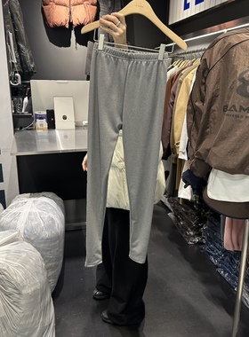 韩国代购女装2025冬款EL BOSQUE加绒脚踩时尚修身显瘦温暖打底裤