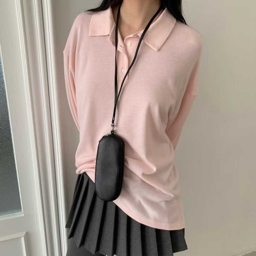 韩国代购女装2026早春ARR通勤风优雅翻领宽松POLO衫T恤,女装/女士精品,POLO衫,淘宝优惠券,粉丝福利购,淘宝优惠卷