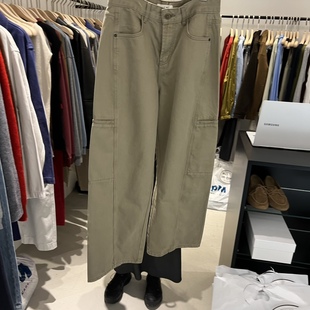 韩国代购女装2025冬款PLATE帅气工装风侧口袋宽松潮款休闲裤