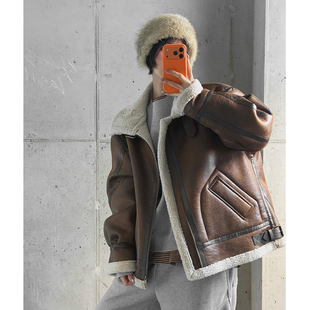 女装 通勤毛毛里高领纯色长袖 LAG2025冬季 时尚 休闲外套 款 韩国正品