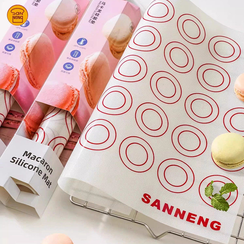 三能多用途耐温马卡龙溶豆硅胶垫子曲奇烘焙揉面垫片SN0402