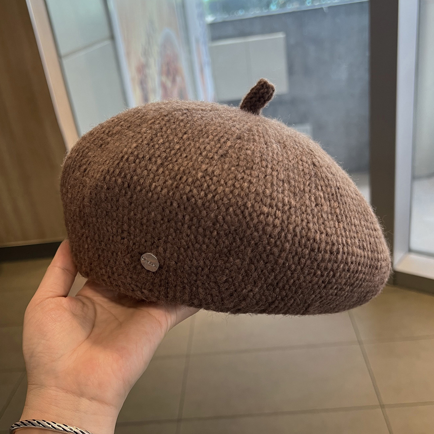 针织毛线贝雷帽女保暖复古