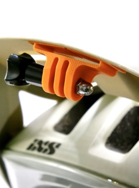 Gopro大疆运动相机越野速降头盔帽檐支架山地车半盔超轻底座挂架