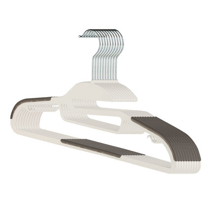 塑料挂衣架韩版白色干湿两用防滑无痕晾晒衣撑成人儿童衣架收纳