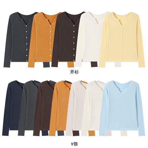 【老板潘潘~原ZM6Z2167/ZM6Z2167上衣】V领长55 开衫长57