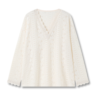 可机洗 远葵 美林 王美丽蕾丝 原ZM532556T上衣 长66.5