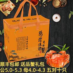 活蟹阳澄佳缘大闸蟹现货鲜活大螃蟹公蟹母蟹海鲜水产生鲜礼盒顺丰