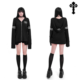 春夏轻薄凉感面料防晒刺绣春夏开衫 暗黑堆堆巫师帽亚文化大外套