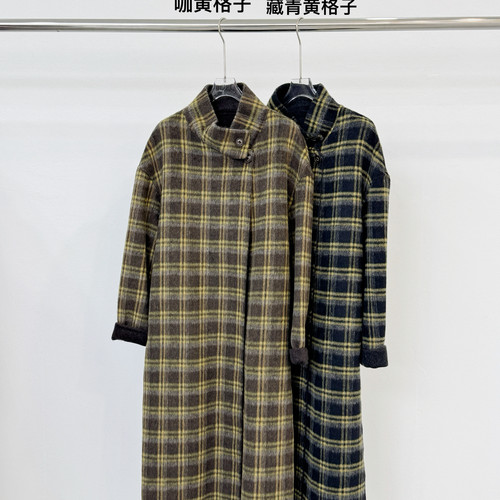 韩系复古羊毛大衣赫本风新款秋冬韩版双面羊绒大衣长款毛呢QC8888