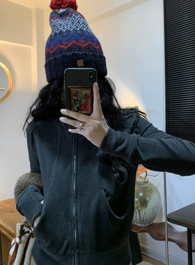 诺诺设计松弛感拉满宽松加绒休闲慵懒风卫衣外套26692