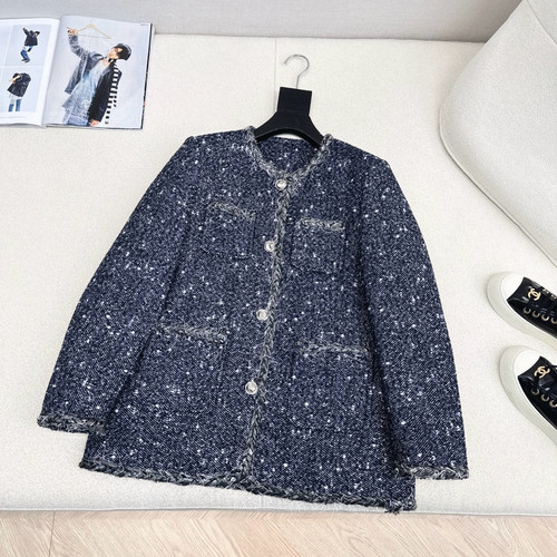 诺诺复古时髦小香风粗纺鹅绒保暖羽绒服外套C2606