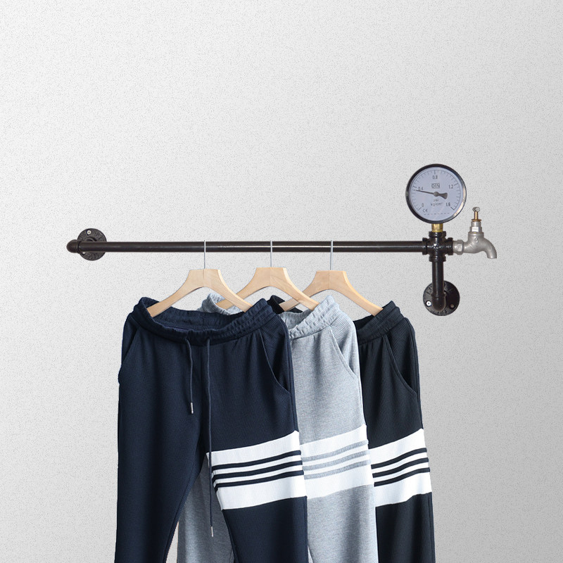 服装店展示架上墙正挂衣服衣架子复古女装店货架童装店侧挂正挂