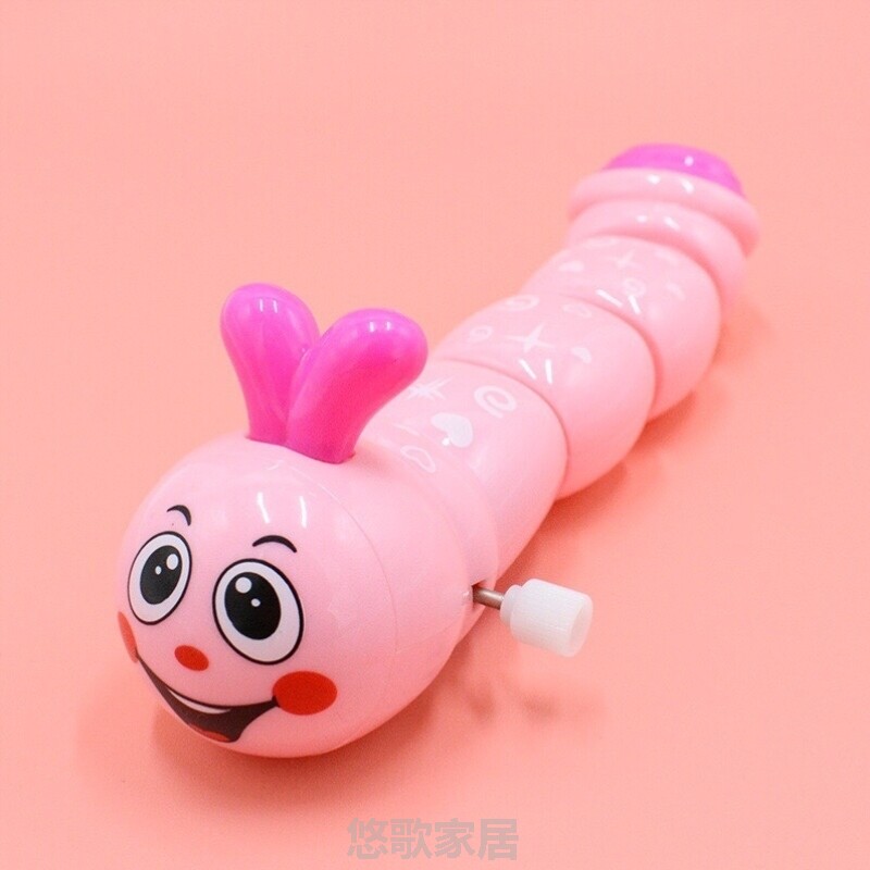 笑脸毛毛虫创意卡通发条上弦宝宝益智摇摆扭扭虫上链会跑儿童玩具