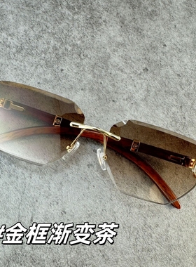 超轻大框无框高级感墨镜