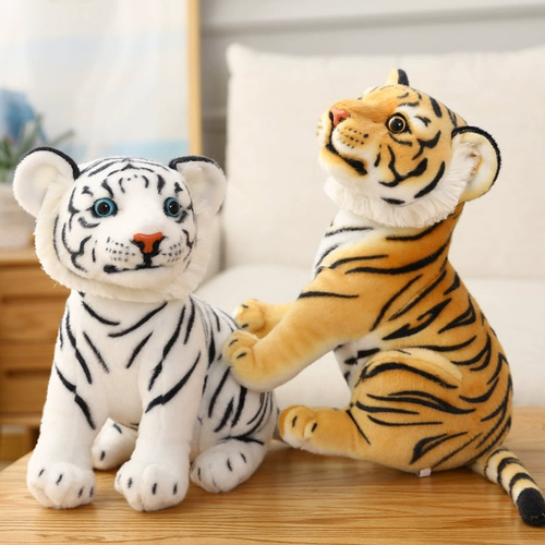 Милая реалистичная плюшевая игрушка, тряпичная кукла для мальчиков, тигр
