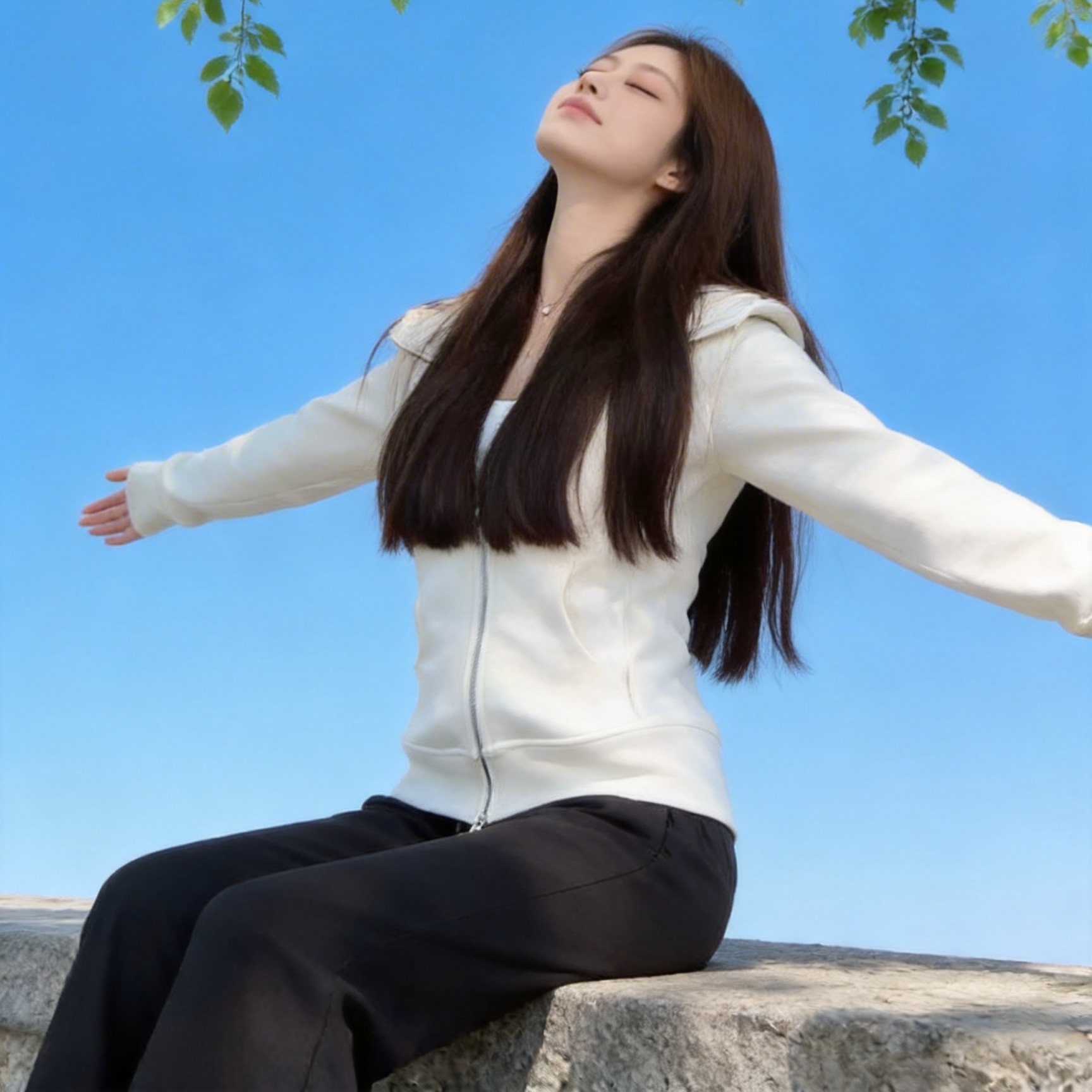 灰色修身卫衣外套女款春秋图片