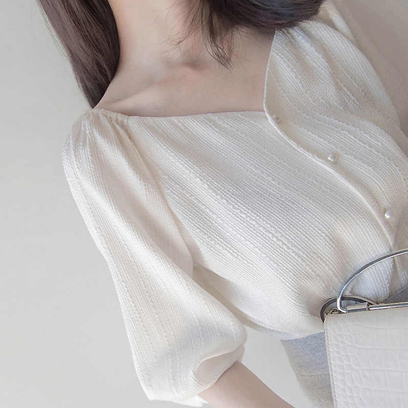 法式灯笼袖衬衫女夏季2026图片
