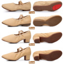 牛皮大底肚皮舞广场跳舞鞋 带跟舞蹈鞋 女成人形体芭蕾古典舞教师鞋