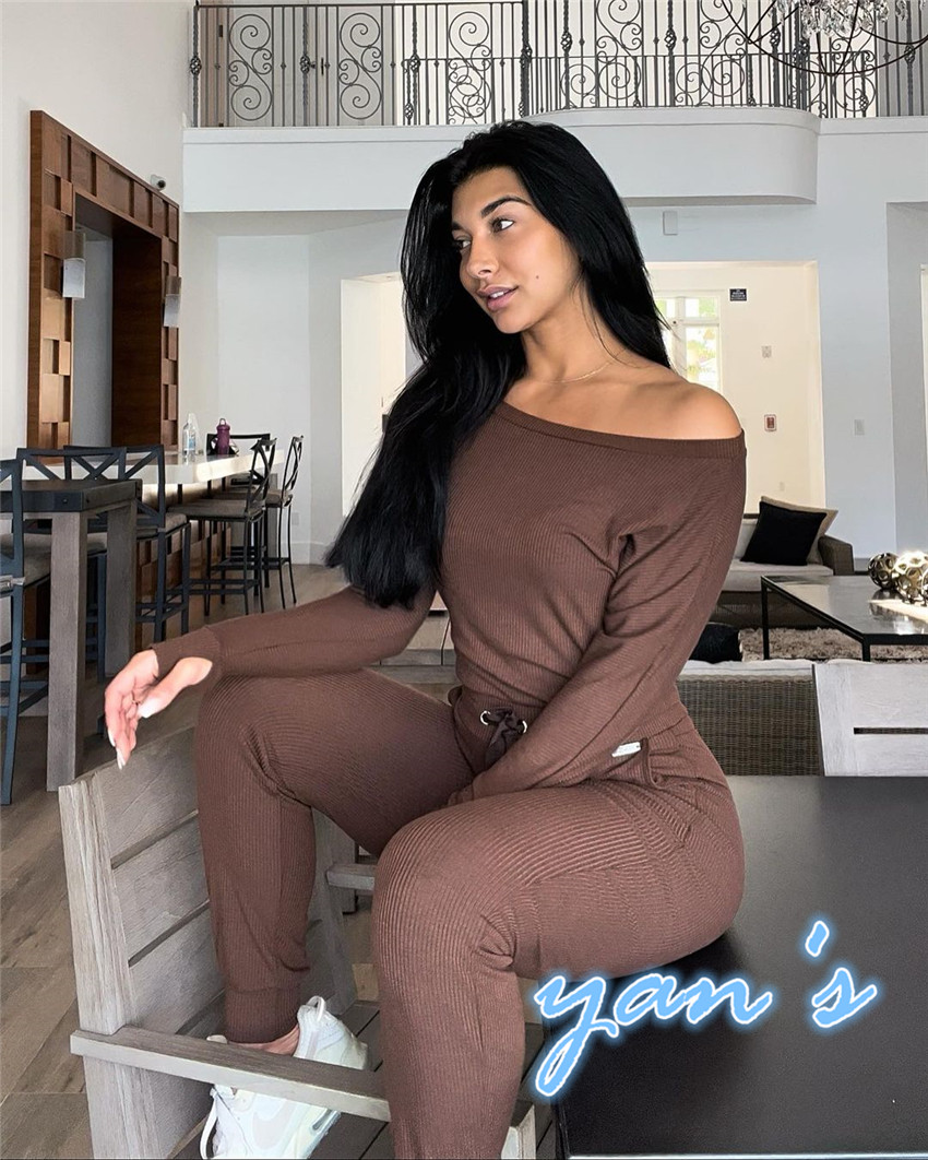 YANS FOLD AMERICAN BOMBSHELL SPORTSWEAR FITNESS JUMPSUIT RIB JUMPSUIT WOMENS TIGHT