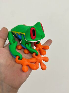 3D打印磁吸青蛙摆件树蛙冰箱贴小青蛙模型儿童解压玩具小红书同款