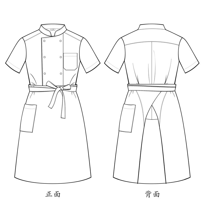 定制防污服务员工作半腰黑色围裙厨师房咖啡师定制作logo餐厅围裙