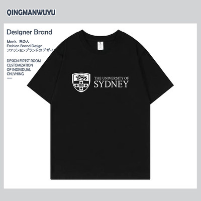 澳洲悉尼大学周边短袖T恤留学生校友聚会圆领纯棉男女定制衣服夏