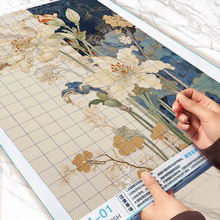 十字绣2025年新款中式百合花卉客厅高级玄关装饰画寓意白百合挂画