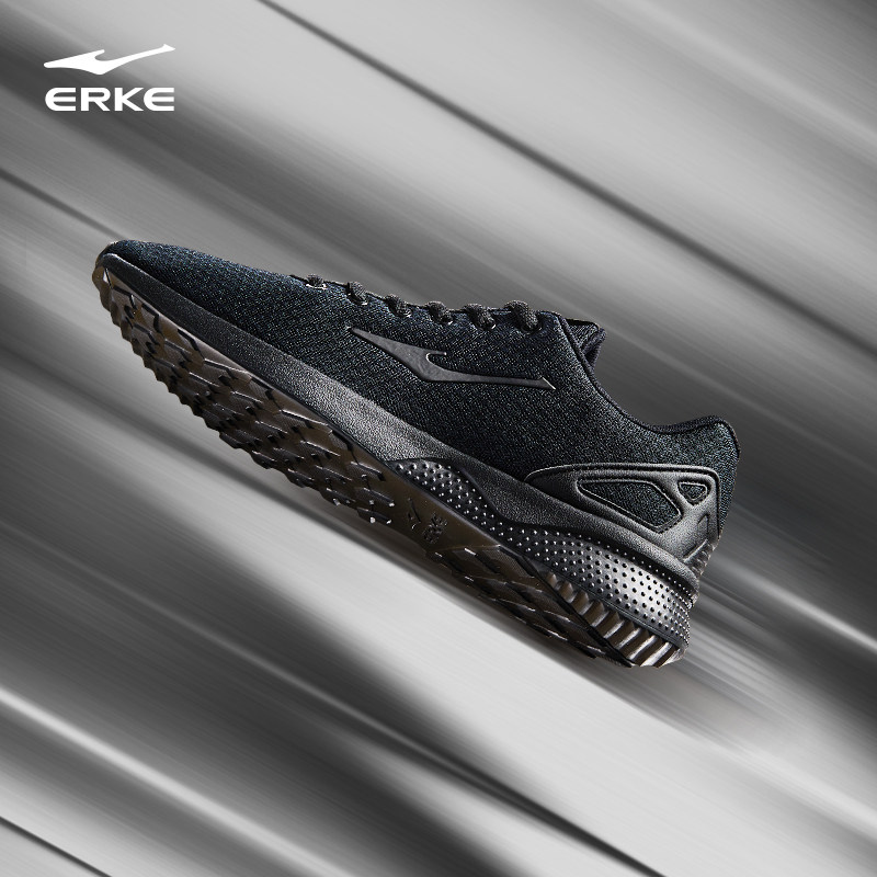 鸿星尔克运动鞋2026新款夏季男鞋网面透气跑步鞋黑色运动鞋子男款