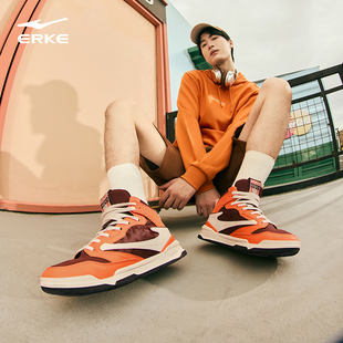 无双鸿星尔克板鞋新年款运动鞋2026夏季新品男鞋高帮滑板鞋休闲鞋